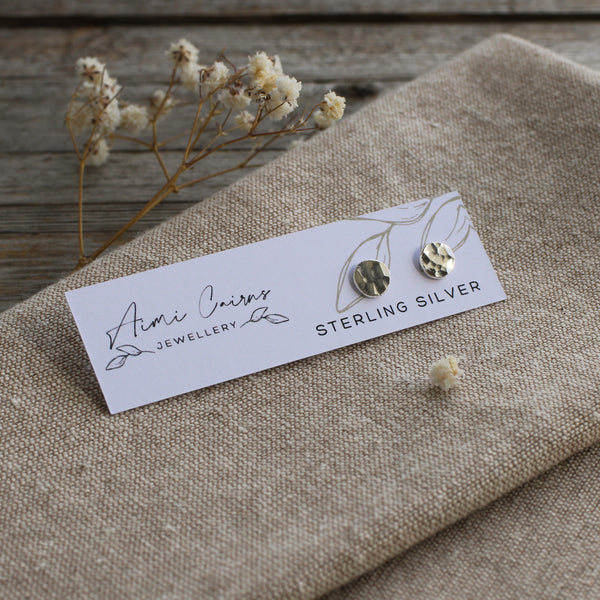 Hammered stud earrings
