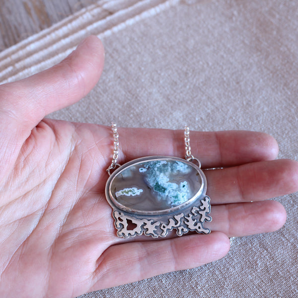 Moss Agate pendant - Limited Edition No.138