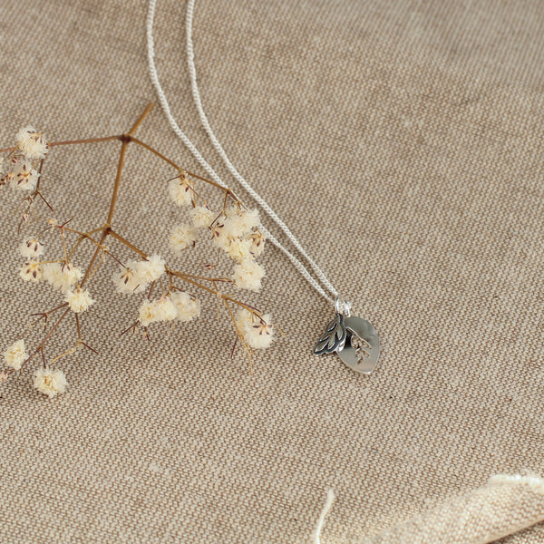 Layered Leaf Charm Necklace