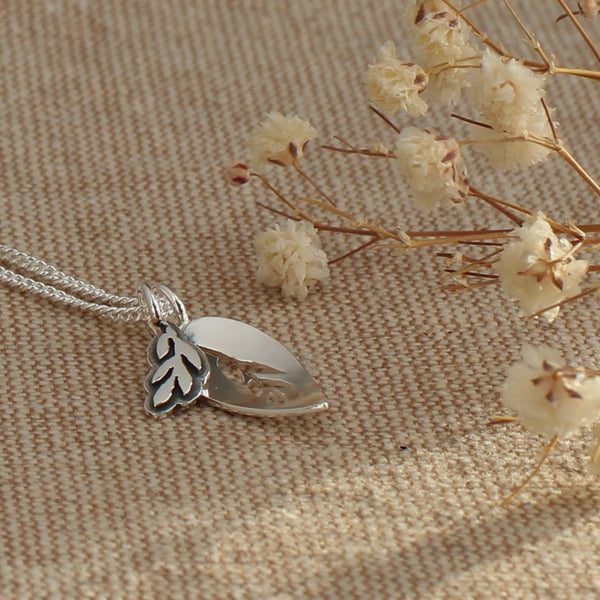 Layered Leaf Charm Necklace