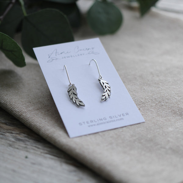 Long Layered Leaf Earrings