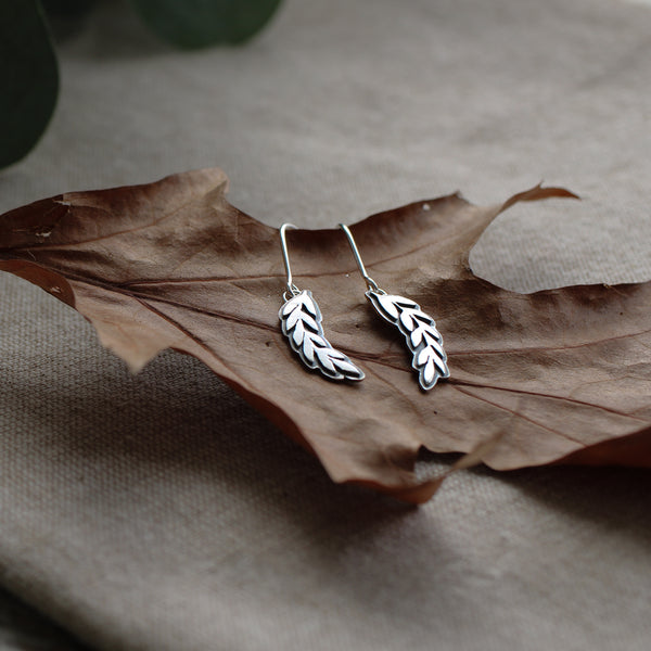 Long Layered Leaf Earrings