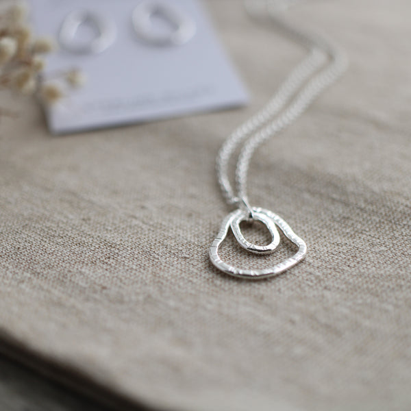 Silver Organic Links Necklace