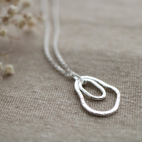 Silver Organic Links Necklace
