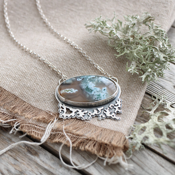Moss Agate pendant - Limited Edition No.138