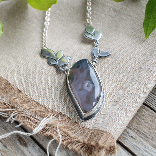 Moss Agate pendant - Limited Edition No.145
