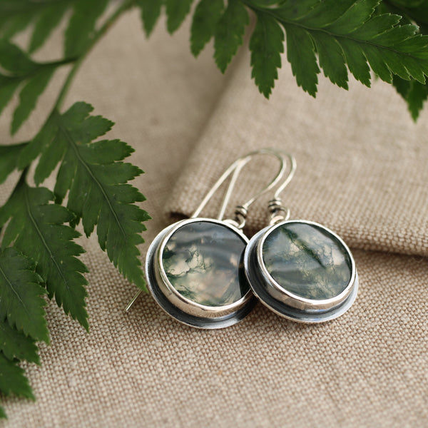 Moss Agate Earrings - Limited Edition