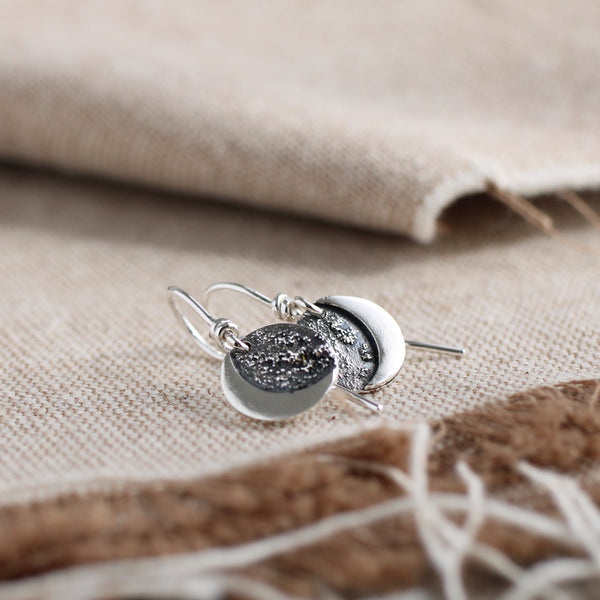 Fused moon earrings