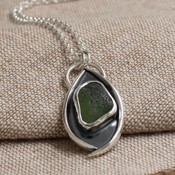 Sea glass pendant - Limited Edition