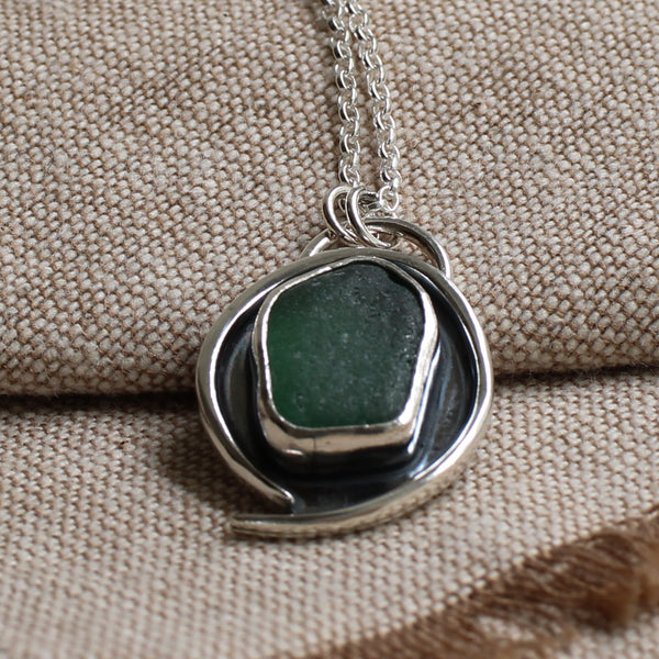 Sea glass pendant - Limited Edition