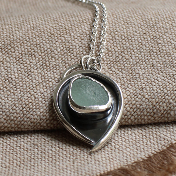 Sea glass pendant - Limited Edition