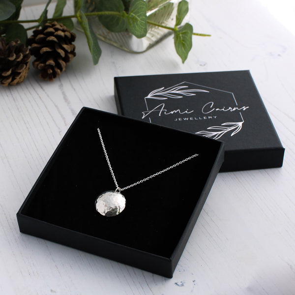 Hammered Disc Necklace