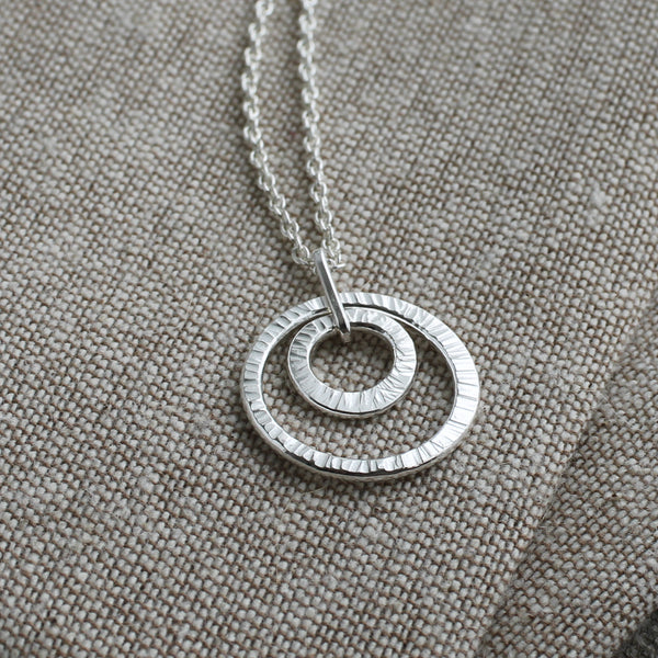Handmade sterling silver necklace by Aimi Cairns Jewellery in Aberdeenshire