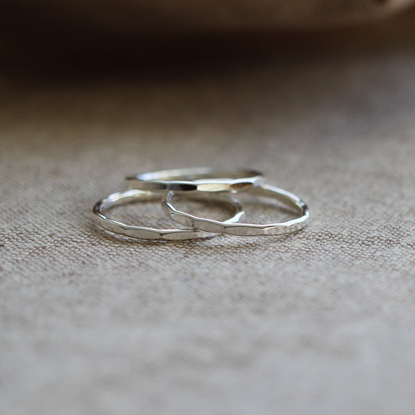 Silver stacking ring
