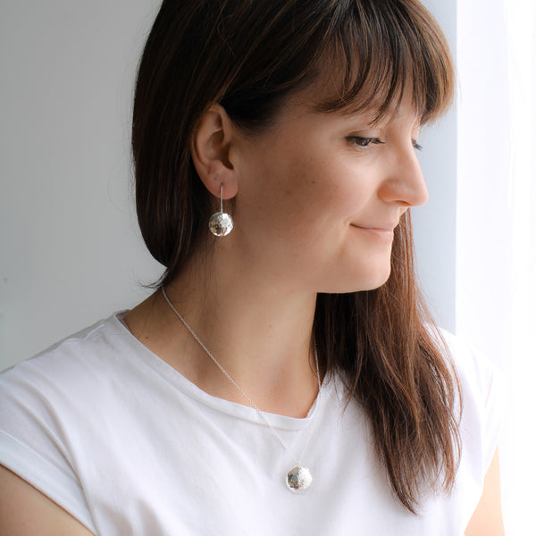 Hammered Disc Necklace