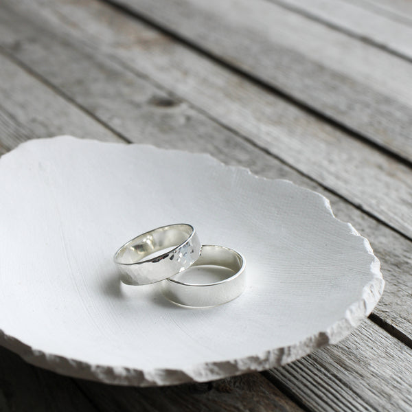 hammered silver ring