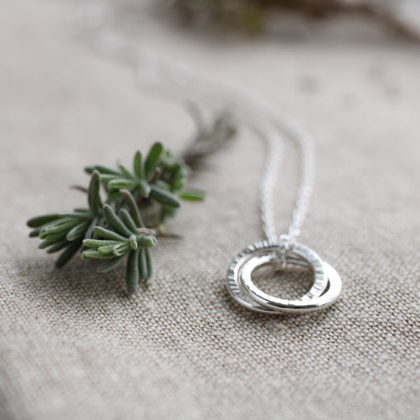 Silver Infinity Link Necklace handmade in Aberdeenshire by Aimi Cairns Jewellery