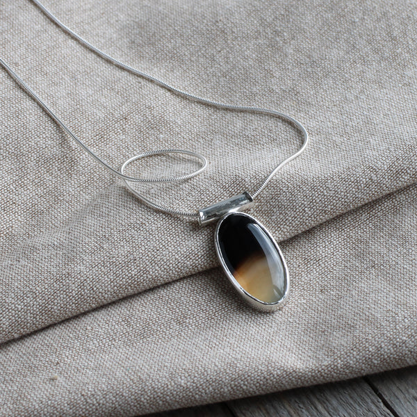 Agate set in sterling silver, Limited edition pendant by Aimi Cairns Jewellery, Aberdeen  