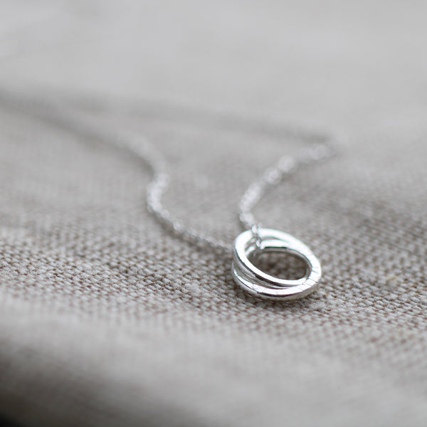 Silver tiny Link Necklace, Handmade sterling silver necklace, friendship necklace