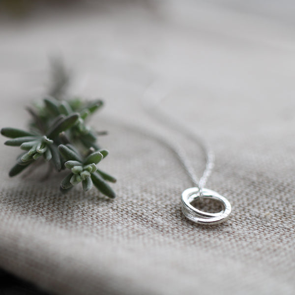 Silver tiny Link Necklace, Handmade sterling silver necklace, friendship necklace