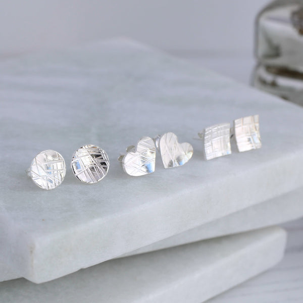textured stud earrings, aimi cairns jewellery