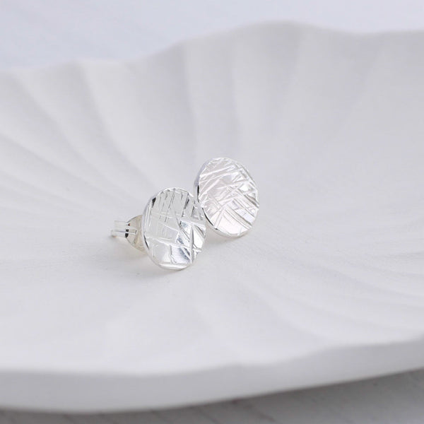 textured stud earrings, aimi cairns jewellery