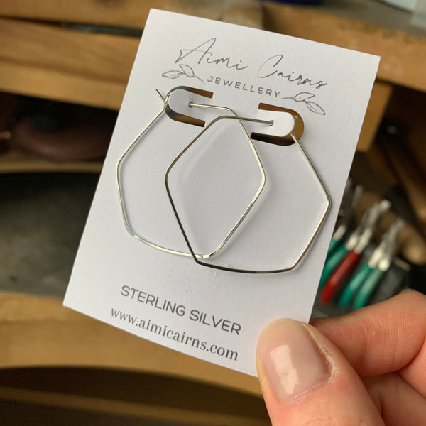 Wire hoop earrings