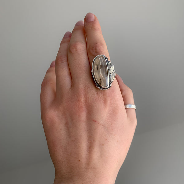 Montana Agate Silver Ring - Size Q - Limited Edition No.116
