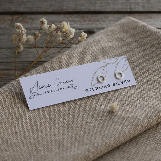Halo Silver Stud Earrings