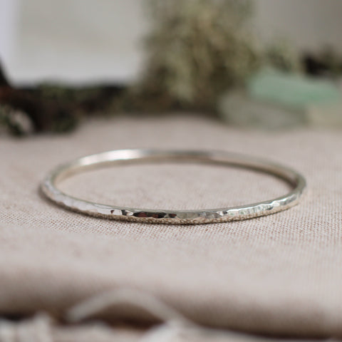Hammered Solid Round bangle