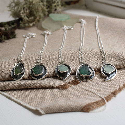 Sea glass pendant - Limited Edition