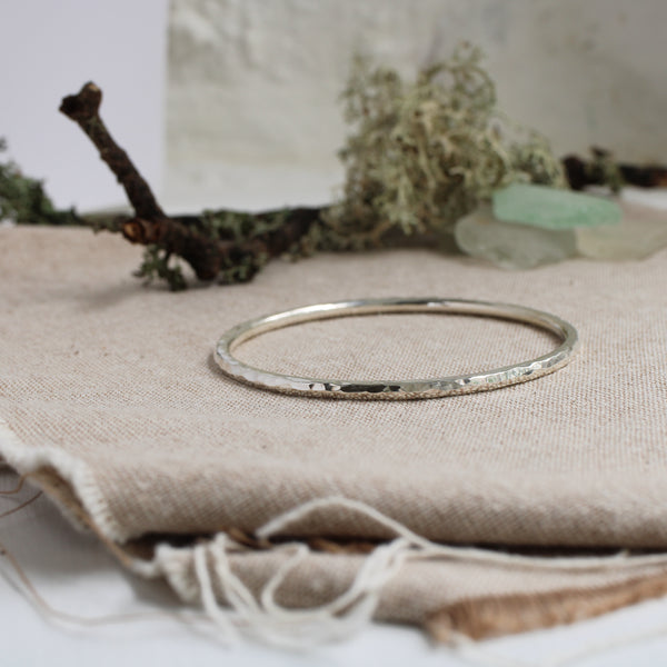 Hammered Solid Round bangle