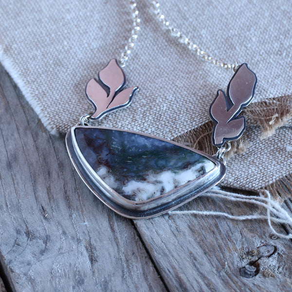 Moss Agate pendant - Limited Edition No.144