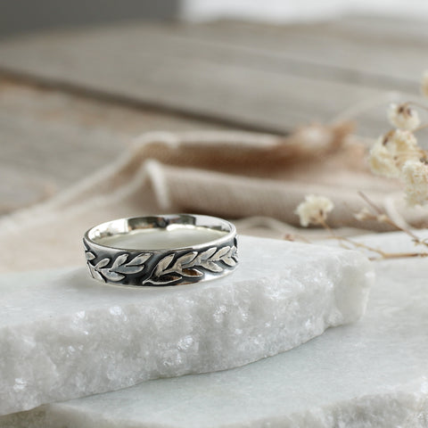 Layered leaf ring