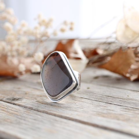 Montana Agate Silver Ring - Size T - Limited Edition No.117