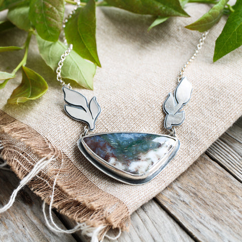 Moss Agate pendant - Limited Edition No.144