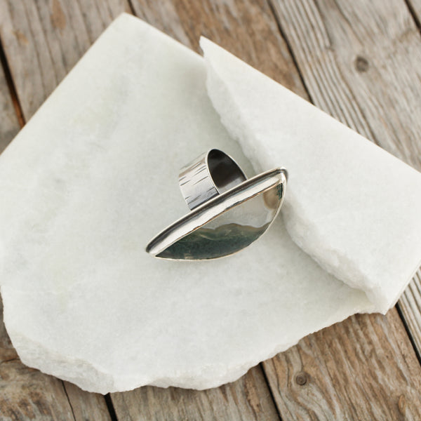 moss agate one of a kind handmade ring by aimi cairns jewellery