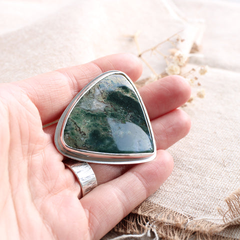 Moss Agate Brooch Ltd Edition No.124