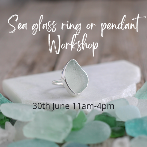 Sea Glass Ring or Pendant Workshop - 30th June 2024 11-4pm