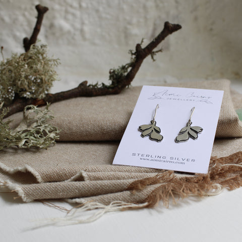 Satin Layered Leaf Earrings