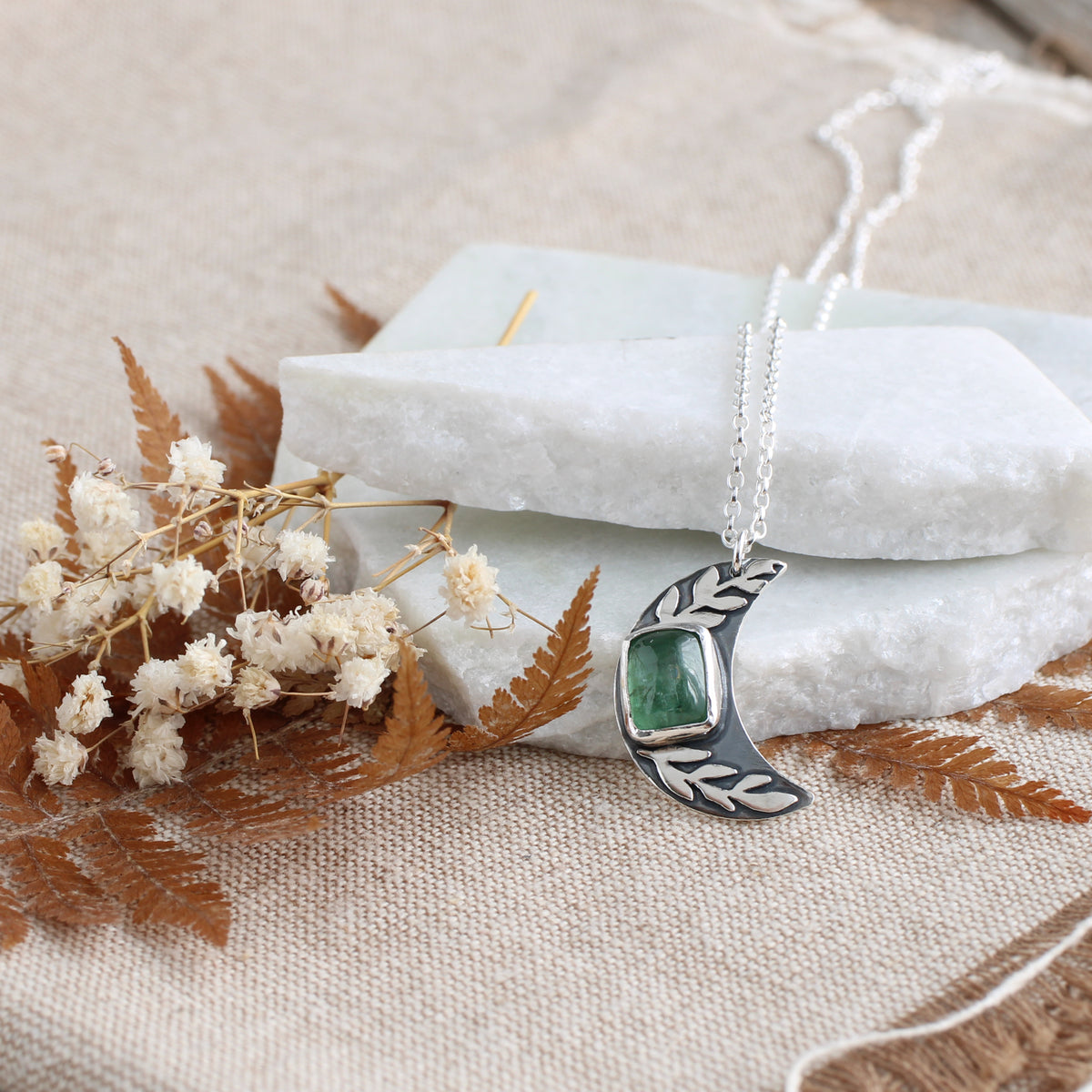 Kyanite Moon Pendant