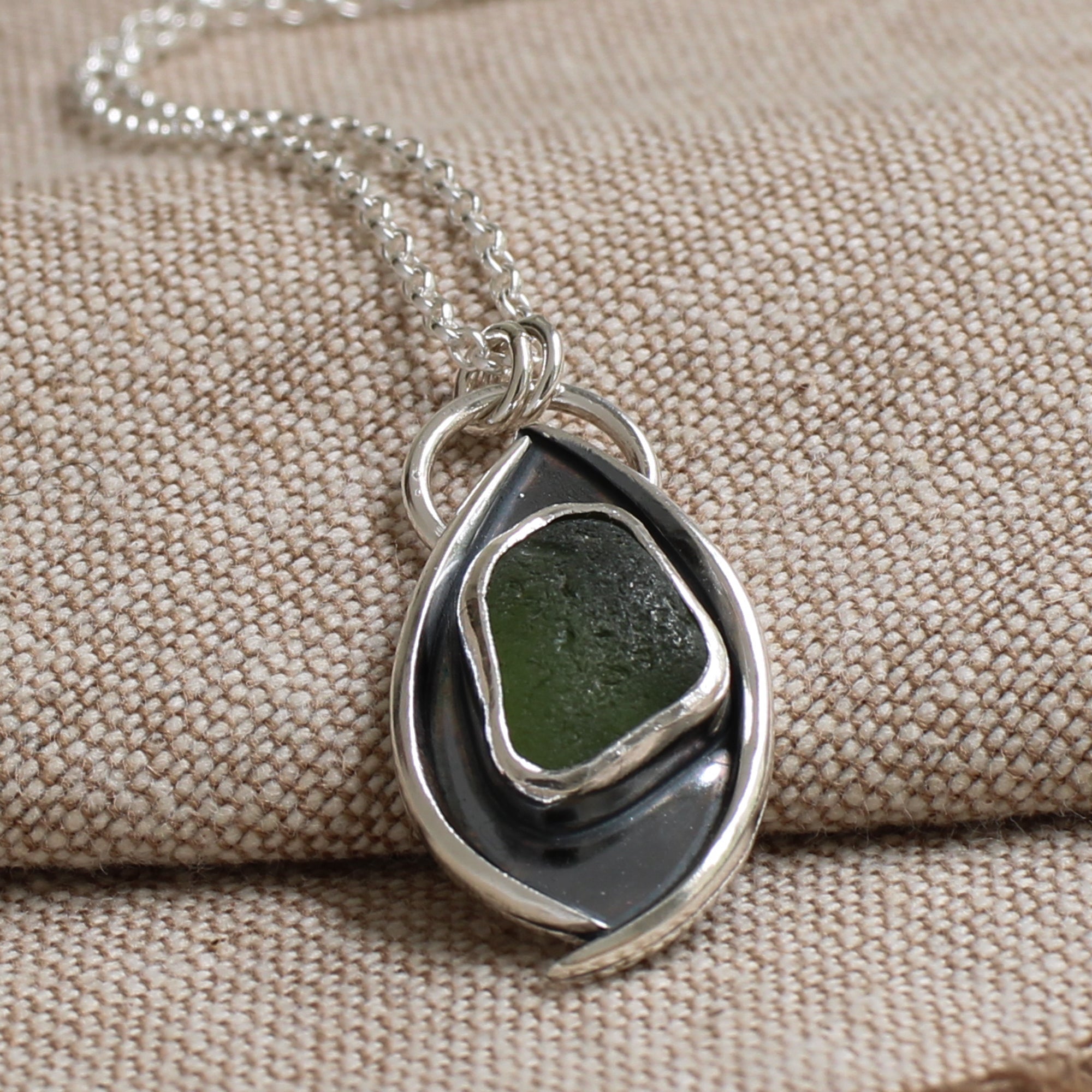 Sea glass pendant - Limited Edition