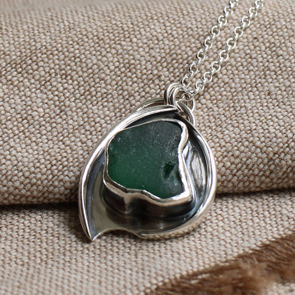 Sea glass pendant - Limited Edition