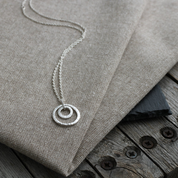 Silver Double Links Necklace