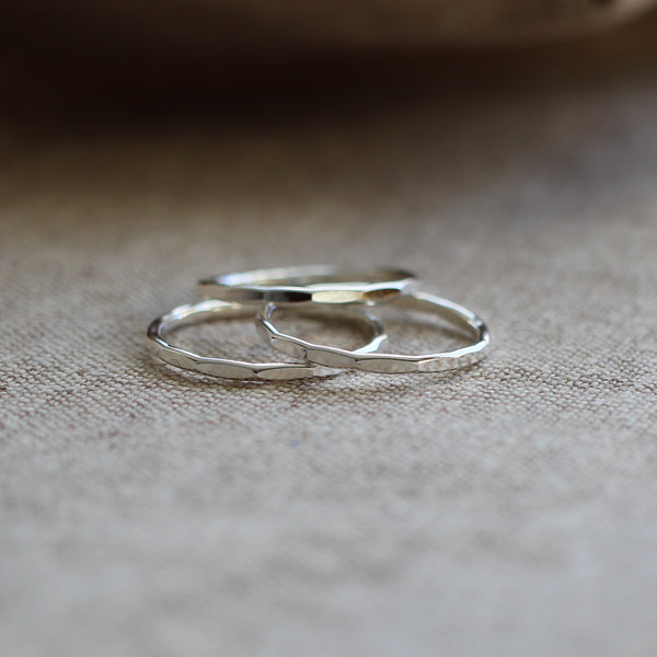 Silver stacking ring