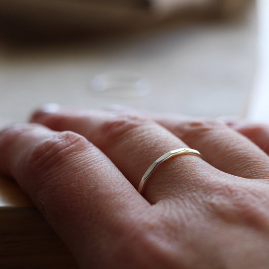 Silver stacking ring