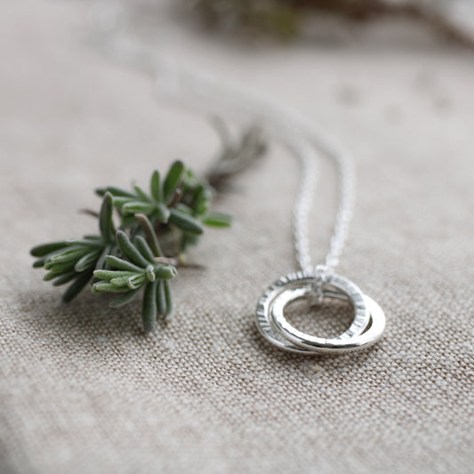 Silver Infinity Link Necklace handmade in Aberdeenshire by Aimi Cairns Jewellery