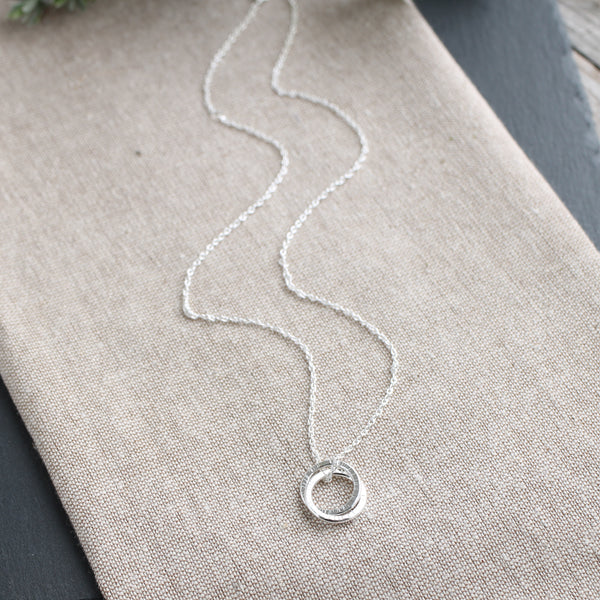 Silver Infinity Link Necklace handmade in Aberdeenshire by Aimi Cairns Jewellery