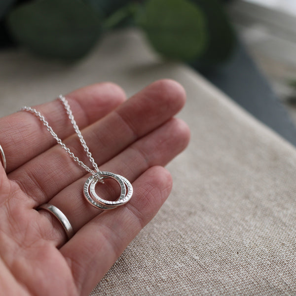 Silver Infinity Link Necklace handmade in Aberdeenshire by Aimi Cairns Jewellery