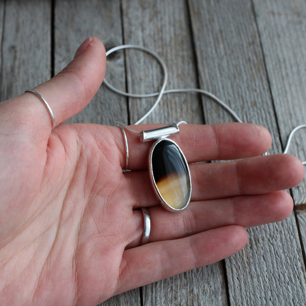 Limited edition Agate set in sterling silver by Aimi Cairns Jewellery 
